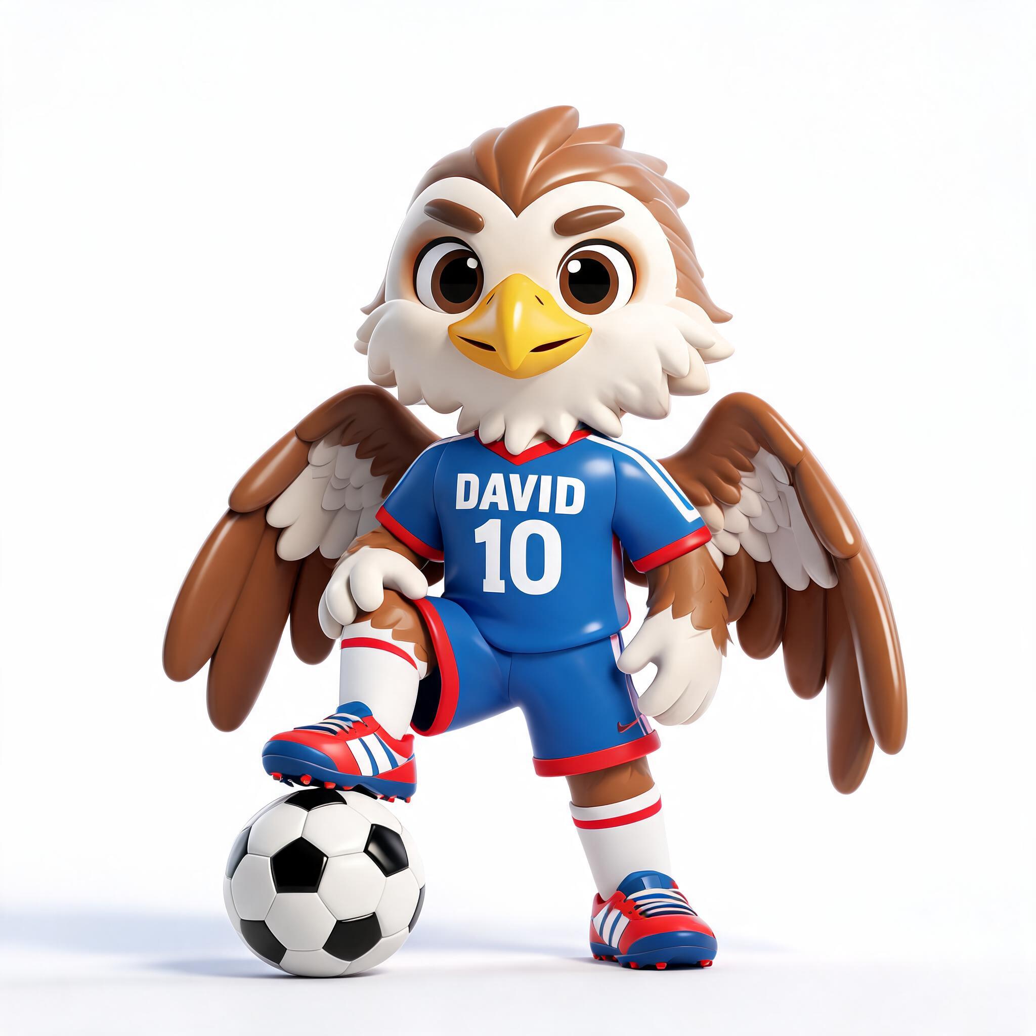 Eagle mascot with name DAVID and number 10